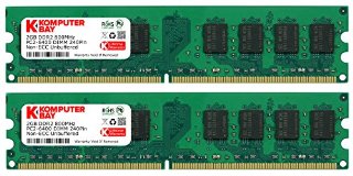 Komputerbay 4GB 2X 2GB DDR2 800MHz PC2-6300 PC2-6400 DDR2 800 (240 PIN) DIMM Memoria Desktop