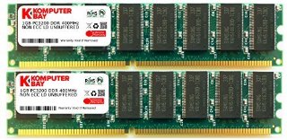 Recensioni dei clienti per Komputerbay 2 GB DDR PC 3200 - PC Kit memoria DIMM da 2 GB (2 x 1 GB), 184 pin, PC3200, 400MHz, DDR, CL 3 | tripparia.it