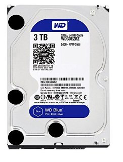 WD WD30EZRZ Blu Hard Disk Desktop, 5400 RPM, SATA 6 GB/s, 64 MB Cache, 3.5 