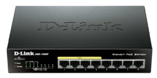 D-Link DGS-1008P Switch 8 Porte 10/100/1000 Gigabit, PoE (Power Over Ethernet, No Alimentazione Aggiuntiva), Risparmio Energetico