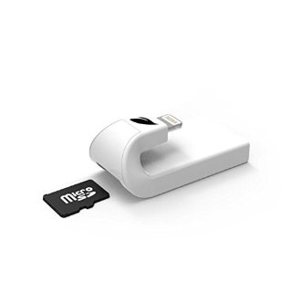 Leef iAccess IOS microSD Card Reader e Connettore Lightning, Espansione di Memoria per iPhone/iPad, Trasferisce File Dati/Foto/Video Tra Dispositivi iOS/Mac/PC, Bianco