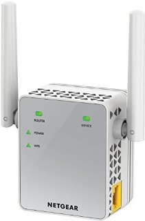 Netgear EX3700-100PES AC750 Mbps WiFi Range Extender Universale, Dual Band, Access Point Mode, 1 Porta Fast Ethernet, Antenne Esterne, Bianco