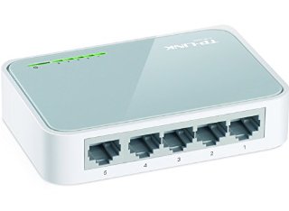 TP-LINK TL-SF1005D Switch Desktop 5 Porte RJ45 Fast Ethernet 10/100Mbps, Plug & Play, Struttura in plastica