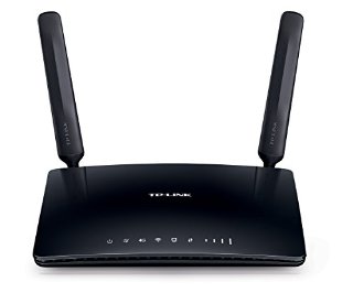 TP-LINK Archer MR200 Router 4G LTE Wireless Dual Band AC750, 4 Porte LAN Fast Ethernet, SIM Card Slot Integrato, 2 Antenne esterne, Nero