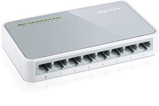 TP-LINK TL-SF1008D Switch Desktop 8 Porte RJ45 Fast Ethernet 10/100Mbps, Plug & Play, Struttura in plastica