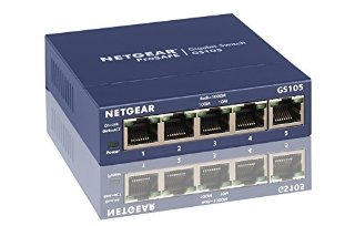 Netgear GS105GE Switch ProSAFE, 5 Porte Gigabit Base-T, Blu