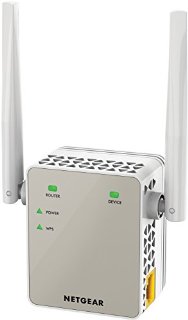 Netgear EX6120-100PES AC1200 Mbps WiFi Range Extender Universale, Dual Band, Access Point Mode, 1 Porta Fast, Antenne Esterne, Bianco