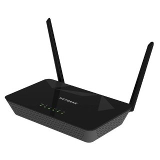 Netgear D1500-100PES N300 Mbps WiFi Modem Router, ADSL2+, 2 Porte Fast Ethernet, Antenne Esterne, Nero