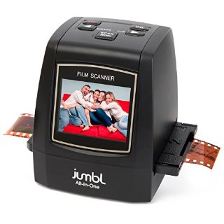 Jumbl, Scanner/Digitalizzatore ad alta risoluzione da 22MP, Tutto in uno - Converte negativi da 35 mm, diapositive da 35 mm, Pellicole 110, 126, 127 e Super 8 in Jpeg digitali da 22 megapixel - Nessun computer/software richiesto - Schermo da 2,4