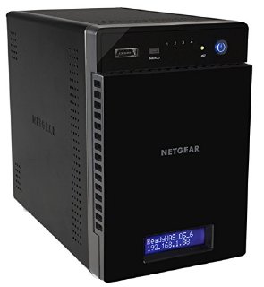 Netgear RN204-100NES Serie 200 Ready NAS Storage Desktop 4 Slot Diskless, Nero