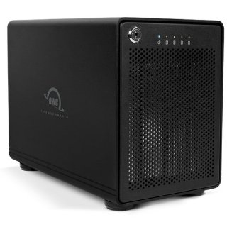 OWC ThunderBay 4 Professional-Grade Enclosure, four-bay drive enclosure with dual Thunderbolt 2 ports, RAID-ready w/cable. Add your own drives! Supports up to 6.0TB Drive per bay . Model OWCTB2IVKIT0GB
