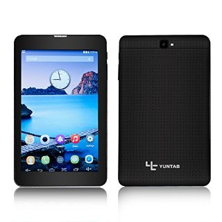 YUNTAB K08 Quad-core Tablet 7 pollice 3G+WiFi doppio SIM Android 4.4 3GTablet PC Yuntab HD 1280 X 800 IPS SPEADTRUM 7731 1.2GHz Cortex A7 Bluetooth 2.1 8GB WiFi 3D Giochi Google Play Store Youtube Netflix Nero