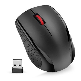 Mouse Wireless , Nulaxy ML11 Mouse Senza Fili con nano ricevitore USB , 2.4GHz(Nero)