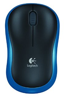 Logitech M185 Wireless Mouse Nero/Blu , Versione Italiana