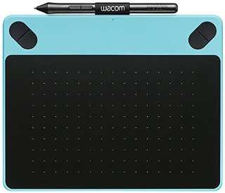 Wacom CTL-490DB-S Intuos Draw Tavoletta con Penna Piccola, Software Creativo Disegno, Value Pack per Stampe Digitali, Formazione Online, Blu