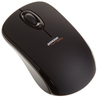 AmazonBasics - Mouse wireless con microricevitore USB 2.0, colore: Nero