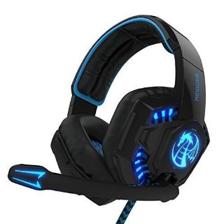 [Cuffie Gaming per PS4] Gaming Headset LIHAO I8L Stereo Cuffie Gamer con Microfono Jack 3.5mm per PS4, PC, Netbook, Ipad, Phone etc. (Blu)