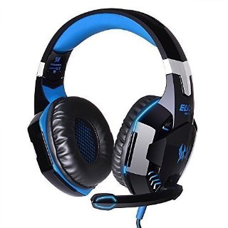 EACH G2000 Game Over-ear la Cuffia Auricolare Fascia con Stereo Mic Basso Luce del LED per PC Game