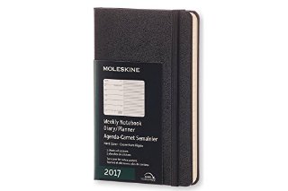 2017 Moleskine Pocket Weekly Diary Notebook 12 Months Hard