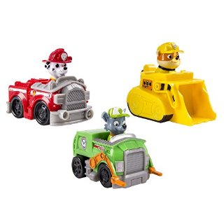 Spinmaster 6024058 - Paw Patrol Rescue Racer Personaggi, Marshall, Rocky, Rubble