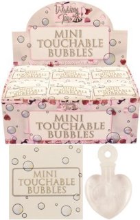 Bolle di sapone per matrimonio Touchable Bubbles, confezione da 48 flaconcini