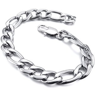Recensioni dei clienti per L'uomo MunkiMix acciaio inossidabile del braccialetto del bordo di collegamento argento lucido | tripparia.it