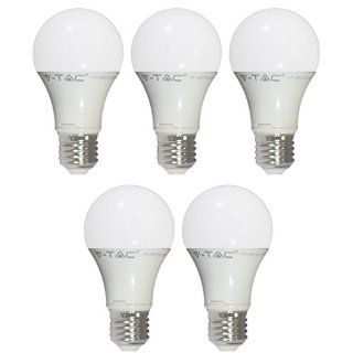 V-TAC 4209-5  Set di 5 lampadine LED, angolo di diffusione 270°, Luce bianca calda 10 W VT-1853
