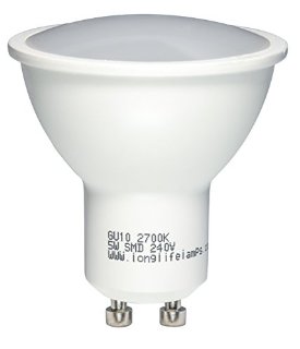 Long Life Lamp Company, Set di 10 faretti LED, attacco GU10, 5 W (equivalenti a 50 W), Luce bianca calda