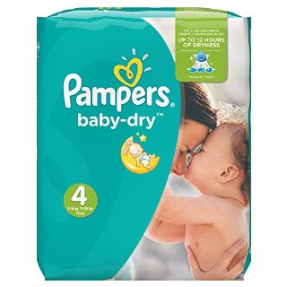 Pampers Pannolini Baby Dry, misura 4 (7 - 18 kg), Confezione da 174 pannolini