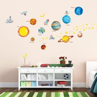 Recensioni dei clienti per Decowall, pianeti DW-1307 in Space adesivi murali | tripparia.it