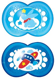 MAM 172311 - Ciuccio in silicone per bambini dai 6 ai 16 mesi, senza BPA, confezione doppia, colori e modelli assortiti