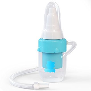 ASPIRATORE NASALE PREMIUM per il bambino, in silicone morbido, punta non irritante, lavabile e riutilizzabile, senza necessità di filtri, Aspira muco di tipo ospedaliero per la congestione nasale del bambino