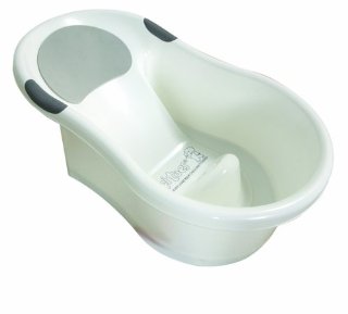 Tippitoes BM3 - Vaschetta da bagno, colore: Bianco/Grigio