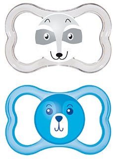 MAM 218811 - Ciuccio in silicone per bambini dai 6 ai 16 mesi, confezione doppia, colori assortiti