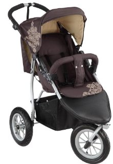 knorr-baby 883960 Joggy S - Passeggino sportivo a 3 ruote, colore: Cioccolato/beige