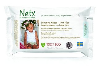 Naty by Nature Babycare, Salviettine umide ecologiche, con aloe vera, 12 confezioni (12 x 56 pz.)