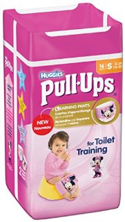 Huggies Pull Ups - Mutandine di apprendimento per bambina, Taglia 4 (8-15 kg), 3 confezioni da 16 pz.