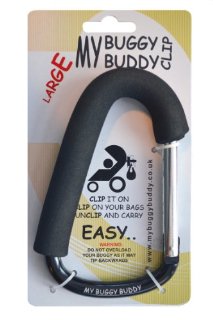 My Buggy Buddy MBBCLIPL Gancio per Passeggino/Carrozzina, Grande, Nero