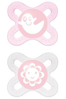 MAM 66643822 - Start, Ciuccio in silicone 0-2 mesi, confezione doppia, bambina