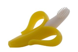 Baby Banana - Spazzolino da denti morbido per lattanti, utile anche come massaggiagengive, 100% sicuro per i bambini