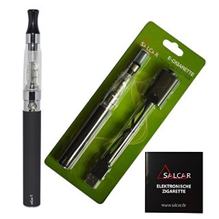 Salcar eGo-T sigaretta elettronica CE4, evaporatore da 1,6 ml, batteria 1100 mAh, 0 mg di nicotina (starter kit, nero)