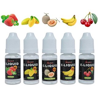 Commenti per Salcar liquido, una confezione (5 flaconi da 10 ml) per sigarette elettroniche/sigaretta elettronica all'aroma Fragola, Cantalupo, Mango, Ciliegia e Banane, senza nicotina né tabacco