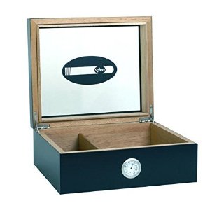 Humidor Umidificatore per 50 sigari Autoregulatore copercio in vetro