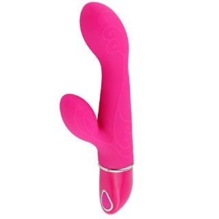 Bravolink Vibratore in Silicone, Doppio Motore - Doppia Stimolazione, Punto G e Clitoride, Giocattolo del Sesso, Masturbazione Massaggiatore, 10 Modi di Stimolazione, Waterproof, Silenzioso, Per la Masturbazione Femminile (Rosso)