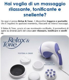 MASSAGGIATORE RELAX & AND TONE ANTI CELLULITE MASSAGGIO PER CORPO PORTATILE NEW