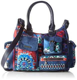 Desigual London Medium Culture Clu - Borse per donna, blue