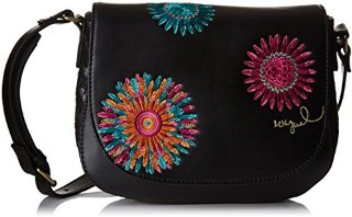 Desigual Far West, Borsa a tracolla donna Nero Noir (Negro) Taille Unique