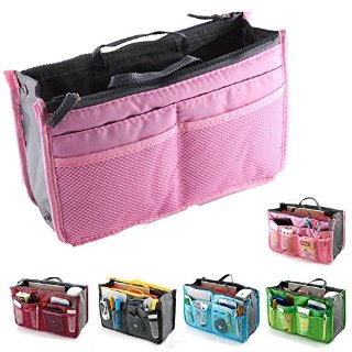 fenrad Rosa Viaggi Donne Borsa Dell'organizzatore Della Fodera Tidy Travel Organizer Borsa Pouch Bag in Bag Organizer Insert Pocket Cosmetic--Pink