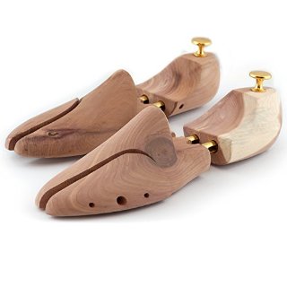 Lumaland allarga scarpe di Qualità con doppia molla in legno di cedro Tendiscarpe Forme allargascarpe Forma per calzature Unisex misura 42/43