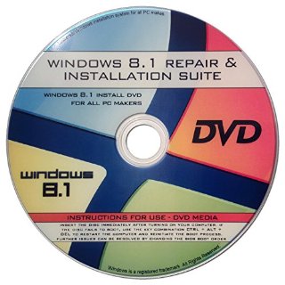 Windows 8.1 64-bit New Full Re Install Operating System Boot Disc - Repair Restore Recover DVD